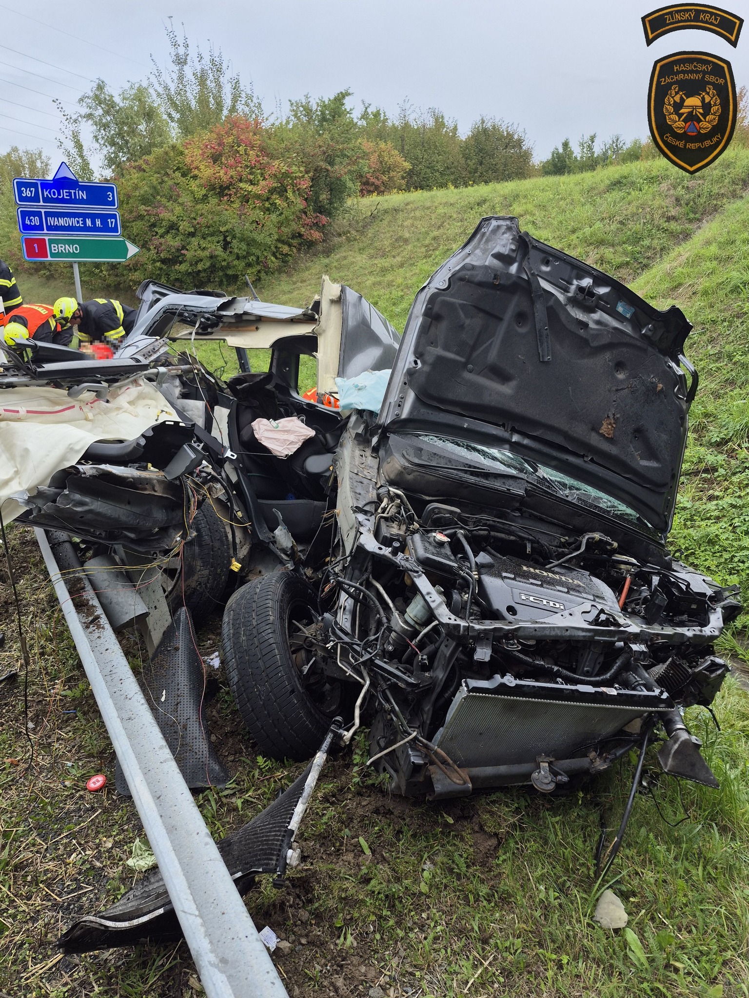 Řidič automobilu bohužel nehodu nepřežil.