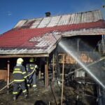 Požár střechy v Leskovci - 1.