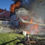 Požár střechy v Leskovci - 2.