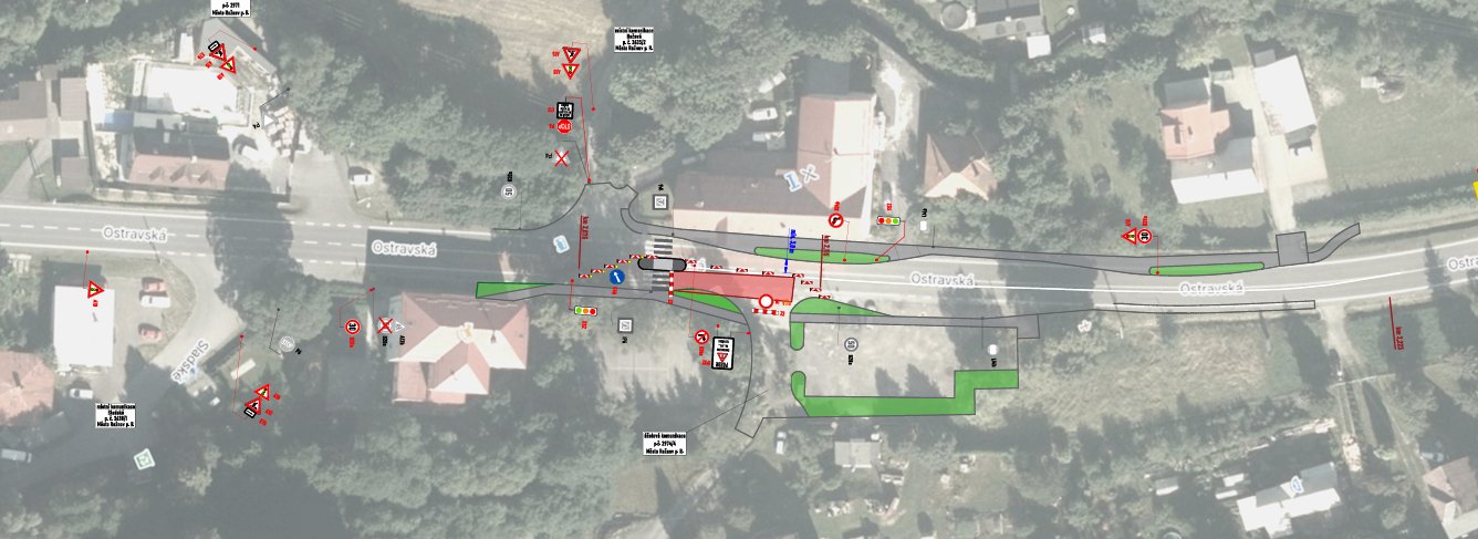 Označení na mapě. Zdroj: ŘSD Zlínského kraje