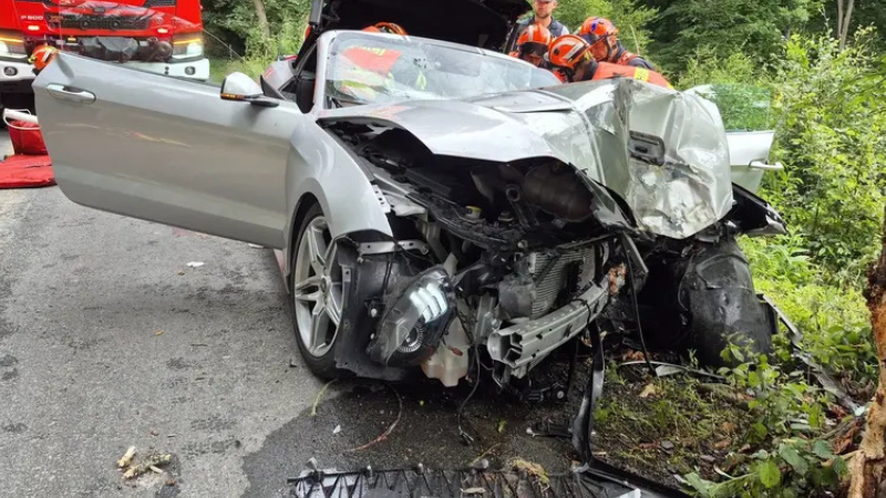 Auto u Lubné narazilo do stromu