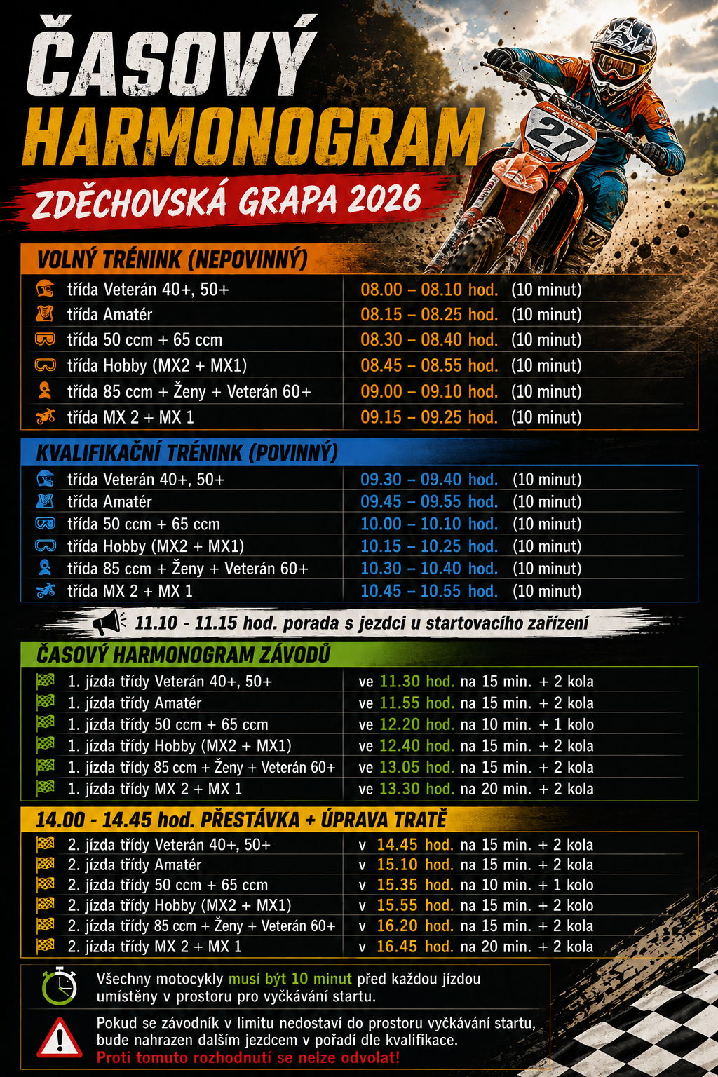Program - Zděchov ovládne motokros, legendární Grapa slaví 55 let