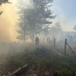 Les nad Zašovou zachvátil požár, hasiče potrápil terén i vítr