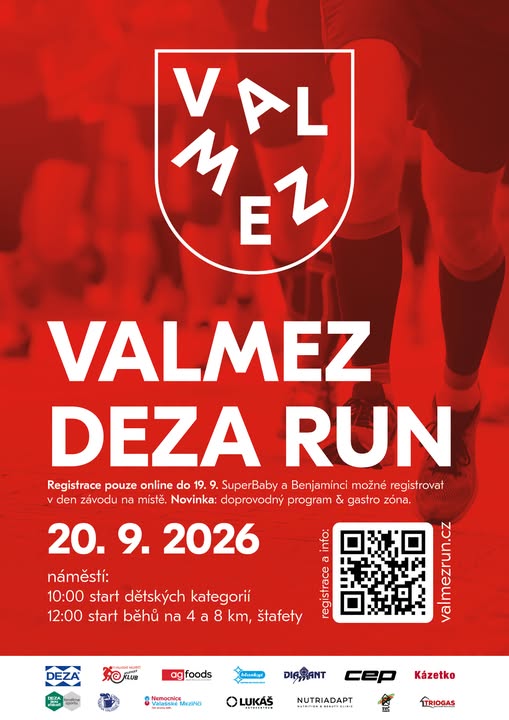 Plakát - Valmez Run rozhýbe město, závodit mohou děti i dospělí