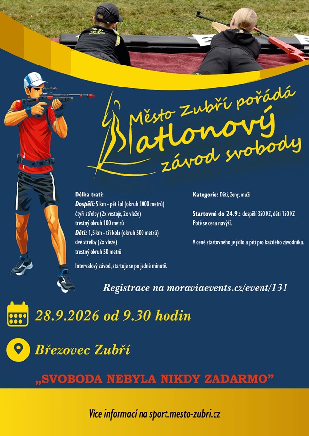 Zubří oslaví státní svátek sportem, chystá biatlonový závod