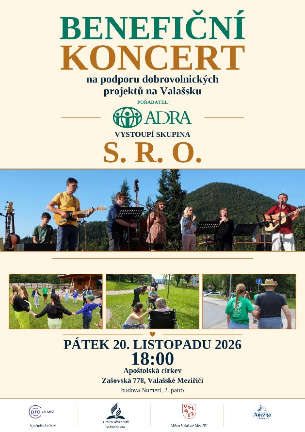 Skupina S. R. O. zahraje ve Valmezu na podporu ADRY